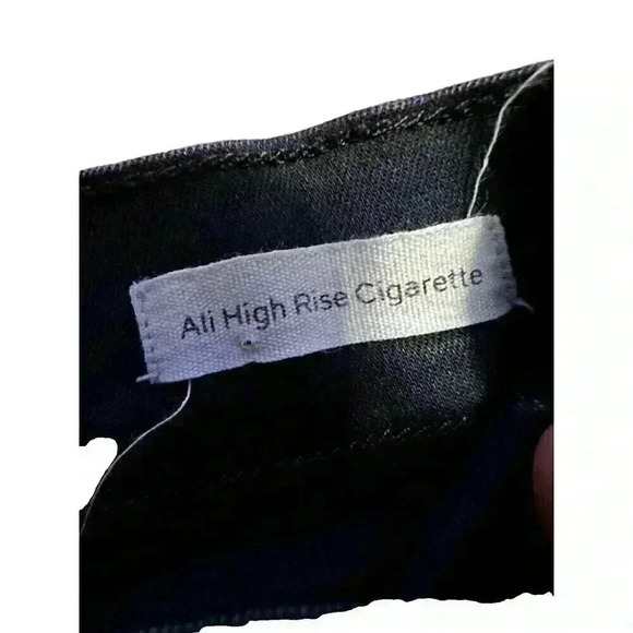 Frame Ali High Rise Cigarette Noir Black Jeans Pants Size 25 - Picture 3 of 7